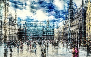Photography titled "BRUXELLES GRAND PLA…" by Gaudi .C, Original Artwork, Manipulated Photography