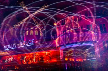 moulin rouge the nignt Photographie intitulée "moulin rouge the ni…" par Gaudi .C, Œuvre d'art originale, Light Painting