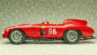 Grafika cyfrowa / sztuka generowana cyfrowo zatytułowany „Ferrari 857 SPORT” autorstwa Gaudi .C, Oryginalna praca, 2D praca…