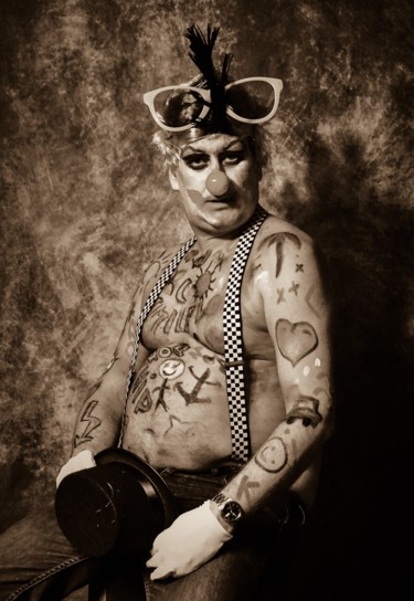 Fotografie getiteld "le clown vintage ci…" door Gaudi .C, Origineel Kunstwerk, Digitale fotografie