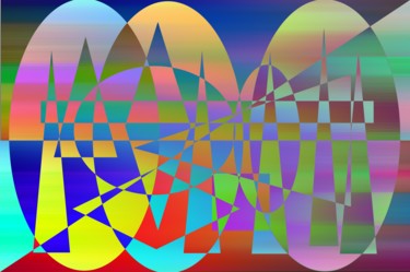 Цифровое искусство под названием "night abstrait colo…" - Gaudi .C, Подлинное произведение искусства, 2D Цифровая Работа