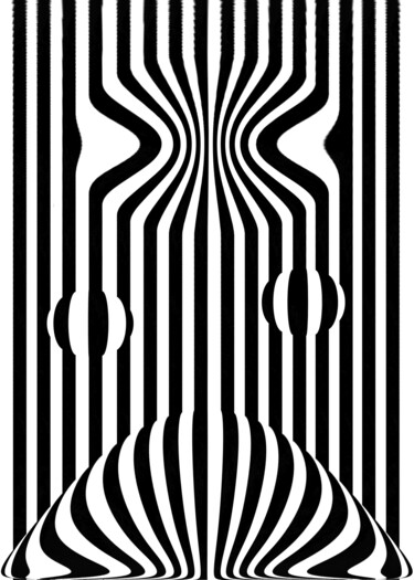 Цифровое искусство под названием "ceci et un zebre ?" - Gaudi .C, Подлинное произведение искусства, 2D Цифровая Работа