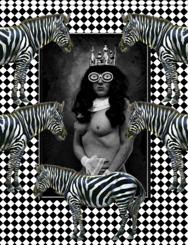 Photography titled "La reine zebra" by Gaudi .C, Original Artwork, Manipulated Photography