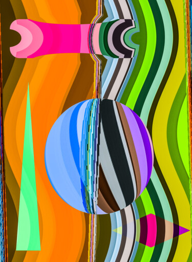 Digitale Kunst getiteld "Art deco Pop Art" door Gaudi .C, Origineel Kunstwerk, 2D Digital Work