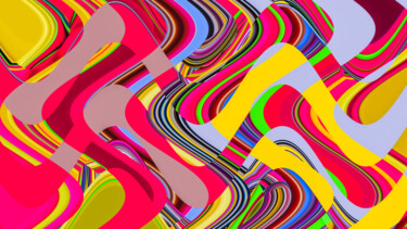 "Sixties rainbow" başlıklı Dijital Sanat Gaudi .C tarafından, Orijinal sanat, 2D Dijital Çalışma