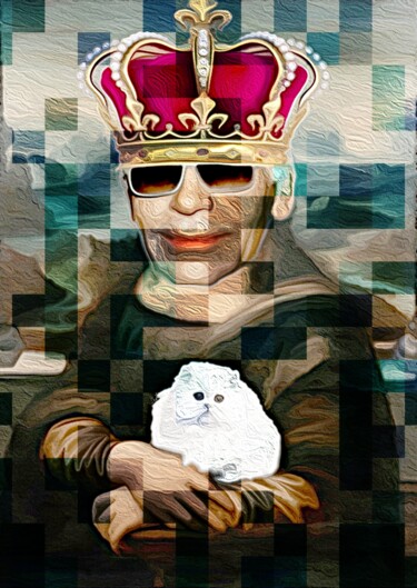 Digitale Kunst getiteld "karl lagerfeld on t…" door Gaudi .C, Origineel Kunstwerk, 2D Digital Work