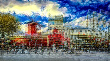 Digitale Kunst mit dem Titel "Moulin rouge Paris…" von Gaudi .C, Original-Kunstwerk, 2D digitale Arbeit