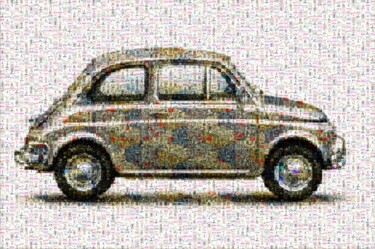 Digitale Kunst mit dem Titel "FIAT 500 1960 ARGEN…" von Gaudi .C, Original-Kunstwerk, 2D digitale Arbeit