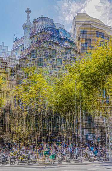 Digitale Kunst mit dem Titel "La Casa Batlló Barc…" von Gaudi .C, Original-Kunstwerk, 2D digitale Arbeit