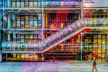 Fotografia intitolato "Paris pompidou l es…" da Gaudi .C, Opera d'arte originale, Fotografia digitale