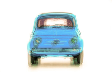 Arts numériques intitulée "FIAT 500 1960 VIBRA…" par Gaudi .C, Œuvre d'art originale, Travail numérique 2D