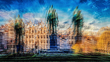 Цифровое искусство под названием "Mont des Arts Bruxe…" - Gaudi .C, Подлинное произведение искусства, 2D Цифровая Работа