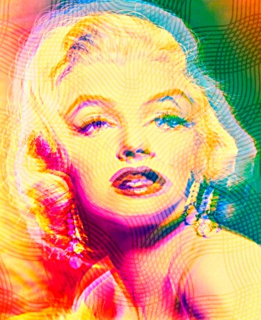 Artes digitais intitulada "Marilyn Monroe pop…" por Gaudi .C, Obras de arte originais, Trabalho Digital 2D