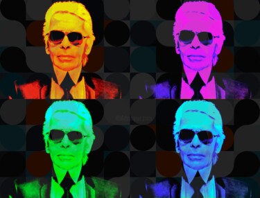 Arte digitale intitolato "Karl Lagerfeld pop…" da Gaudi .C, Opera d'arte originale, Fotografia manipolata