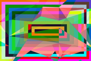 Arte digital titulada "Rainbow Love party" por Gaudi .C, Obra de arte original, Trabajo Digital 2D