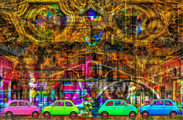 Arte digitale intitolato "Venezia street  mag…" da Gaudi .C, Opera d'arte originale, Lavoro digitale 2D