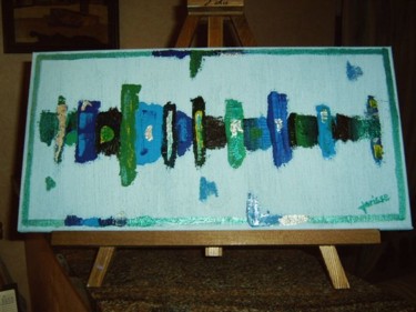 Peinture intitulée "bleu" par Clacla, Œuvre d'art originale