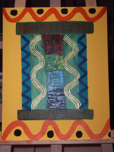 Peinture intitulée "Inka" par Clacla, Œuvre d'art originale