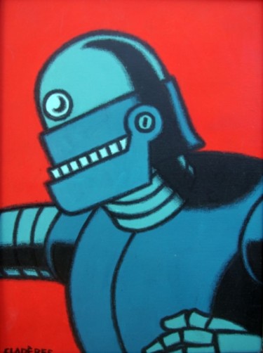 Peinture intitulée "Robot 2" par B. Cladères, Œuvre d'art originale, Huile