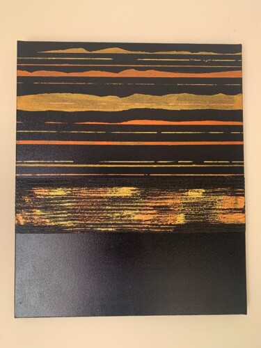 Peinture intitulée "Nuit d’orboréals" par Claf_art Labadie, Œuvre d'art originale, Acrylique Monté sur Châssis en bois