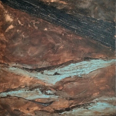 Painting titled "Bronze de nuit" by Claf_art Labadie, Original Artwork, Acrylic Mounted on Wood Stretcher frame