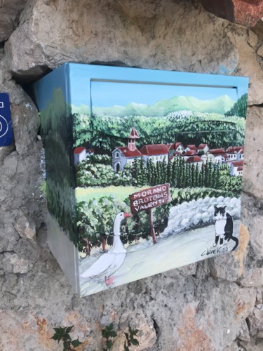 Notre boîte aux lettres Peinture intitulée "Notre boîte aux let…" par Claire Morand, Œuvre d'art originale, Acrylique