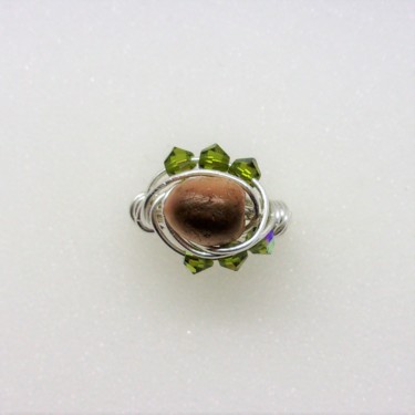 Artcraft titled "Bague Cactus, Perlh…" by Clair De Perle Créations, Original Artwork, Rings