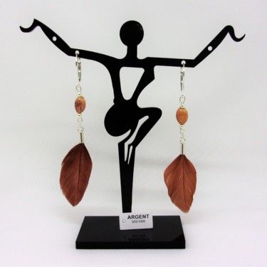 Artcraft titled "BO Laura, Perlhêtre…" by Clair De Perle Créations, Original Artwork, Earrings