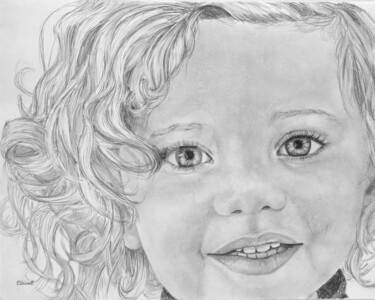 Drawing titled "Lilou : Innocente c…" by Claire Arnoult, Original Artwork, Graphite