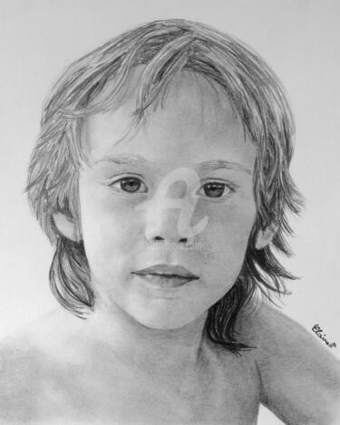 Dessin intitulée "portrait 24" par Claire Arnoult, Œuvre d'art originale, Graphite