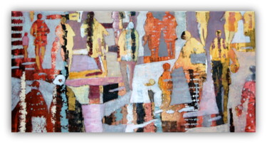 Картина под названием "chemin de tendresse" - Claire Biette, Подлинное произведение искусства, Акрил Установлен на Деревянна…
