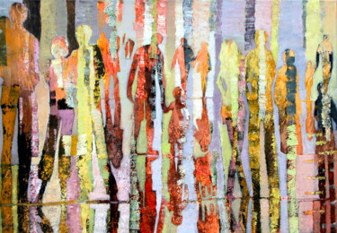 Pintura titulada "Le chemin de la con…" por Claire Biette, Obra de arte original, Acrílico Montado en Bastidor de camilla de…