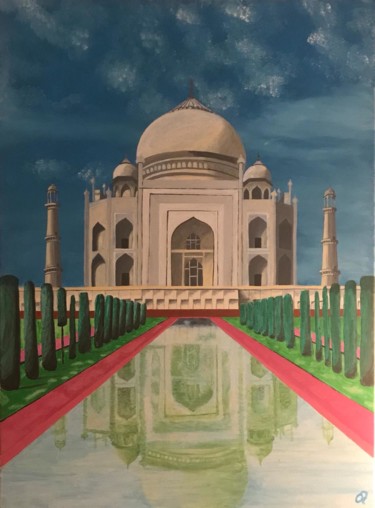 Painting titled "Le Taj Mahal" by Lun'Artist, Original Artwork, Acrylic