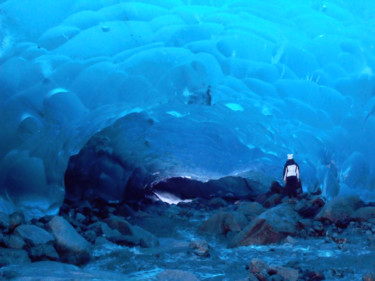 Fotografie getiteld "Blue Cave" door Angie Black, Origineel Kunstwerk, Digitale fotografie