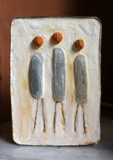 Sculpture titled "Trio 1" by Claire Delteil, Original Artwork, Stone