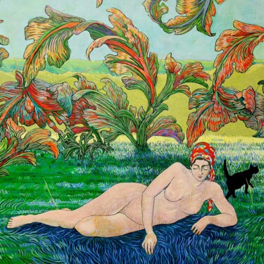 Pintura intitulada "Cuba" por Claire Denarie-Soffietti, Obras de arte originais, Acrílico