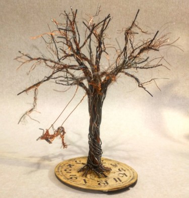 Escultura titulada "L'arbre - v2" por Claire Savail, Obra de arte original, Metales
