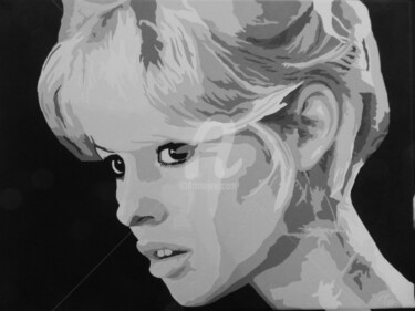 Pittura intitolato "Brigitte Bardot" da Claire Fleur-Gilles, Opera d'arte originale, Gouache