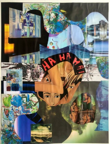 Collages titled "L'ironie du sort" by Claire Gary Dalle, Original Artwork, Collages