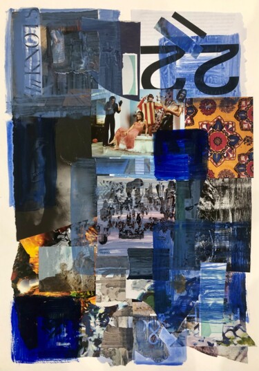 Collages intitolato "Défaire les noeuds" da Claire Gary Dalle, Opera d'arte originale, Collages