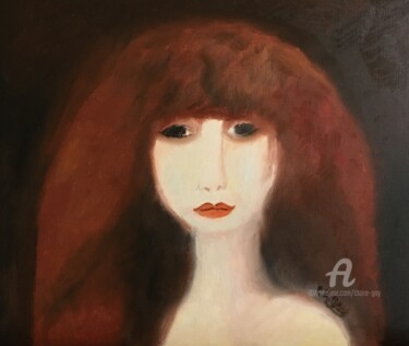 Painting titled ""En hommage à Jean-…" by Claire Marie Gay, Original Artwork, Oil Mounted on Wood Panel