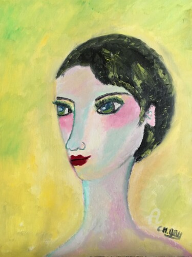 Peinture intitulée ""Sandra"" par Claire Marie Gay, Œuvre d'art originale, Huile