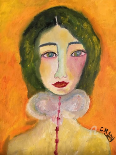 Painting titled ""Emilia"" by Claire Marie Gay, Original Artwork, Oil