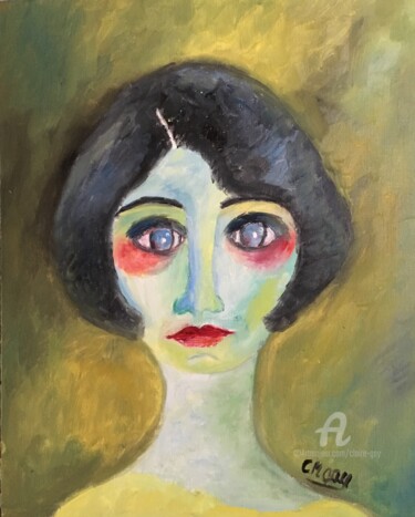 Malerei mit dem Titel ""La Femme paysage"" von Claire Marie Gay, Original-Kunstwerk, Öl