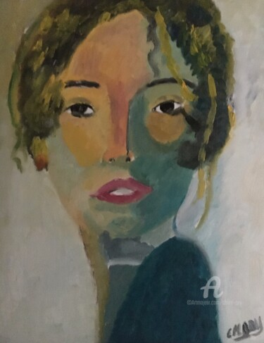 Painting titled ""Femmes, je vous ai…" by Claire Marie Gay, Original Artwork, Oil Mounted on Wood Panel
