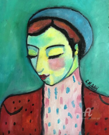 Painting titled ""Thelma"" by Claire Marie Gay, Original Artwork, Oil