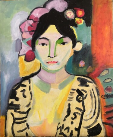 Malerei mit dem Titel ""Hommage à Matisse" von Claire Marie Gay, Original-Kunstwerk, Öl