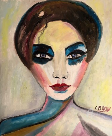 Painting titled ""Fauve"" by Claire Marie Gay, Original Artwork, Oil Mounted on Wood Panel