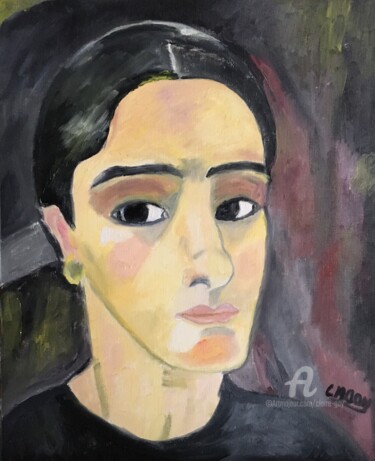 Peinture intitulée ""Anita Rée 2"" par Claire Marie Gay, Œuvre d'art originale, Huile Monté sur Panneau de bois