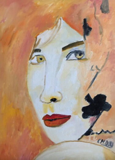 Peinture intitulée ""Pourvu qu'elle soi…" par Claire Marie Gay, Œuvre d'art originale, Huile Monté sur Panneau de bois